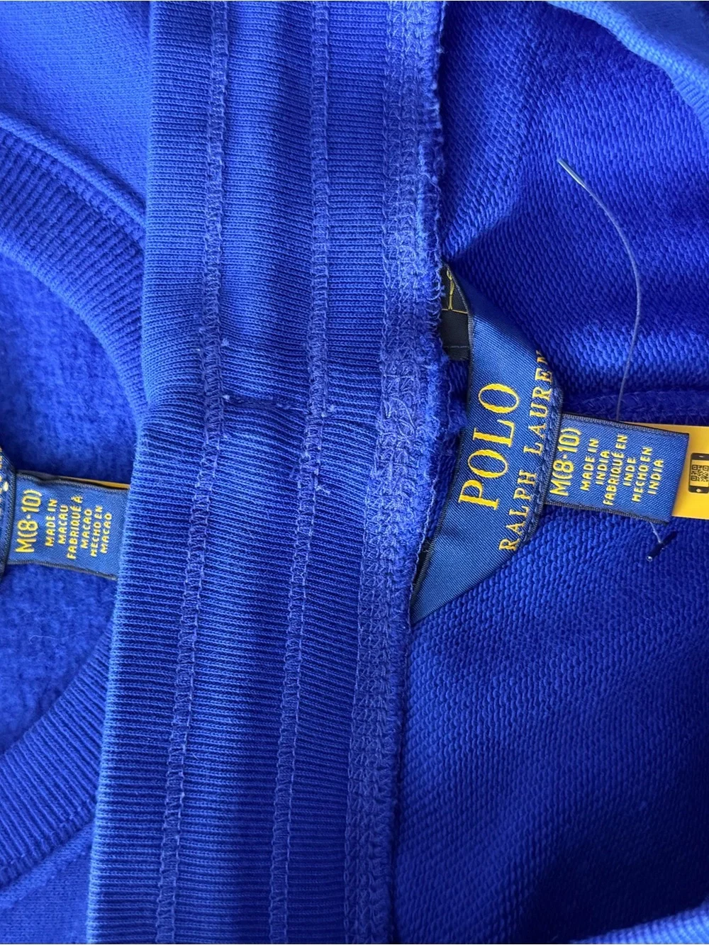 Ralph Lauren Royal Blue Polo Bear Sweatshirt & Sweatpants Set Sz.10-12